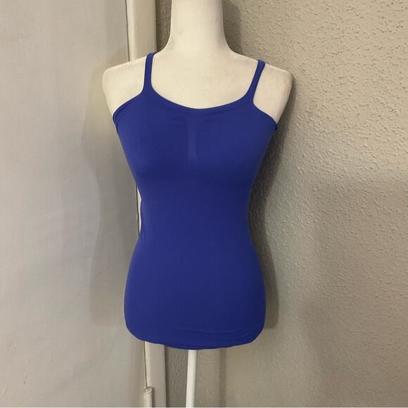 Barely There Blue Spandex Exercise Tank Camisole L Athleisure Activewear Casual - Picture 1 of 8